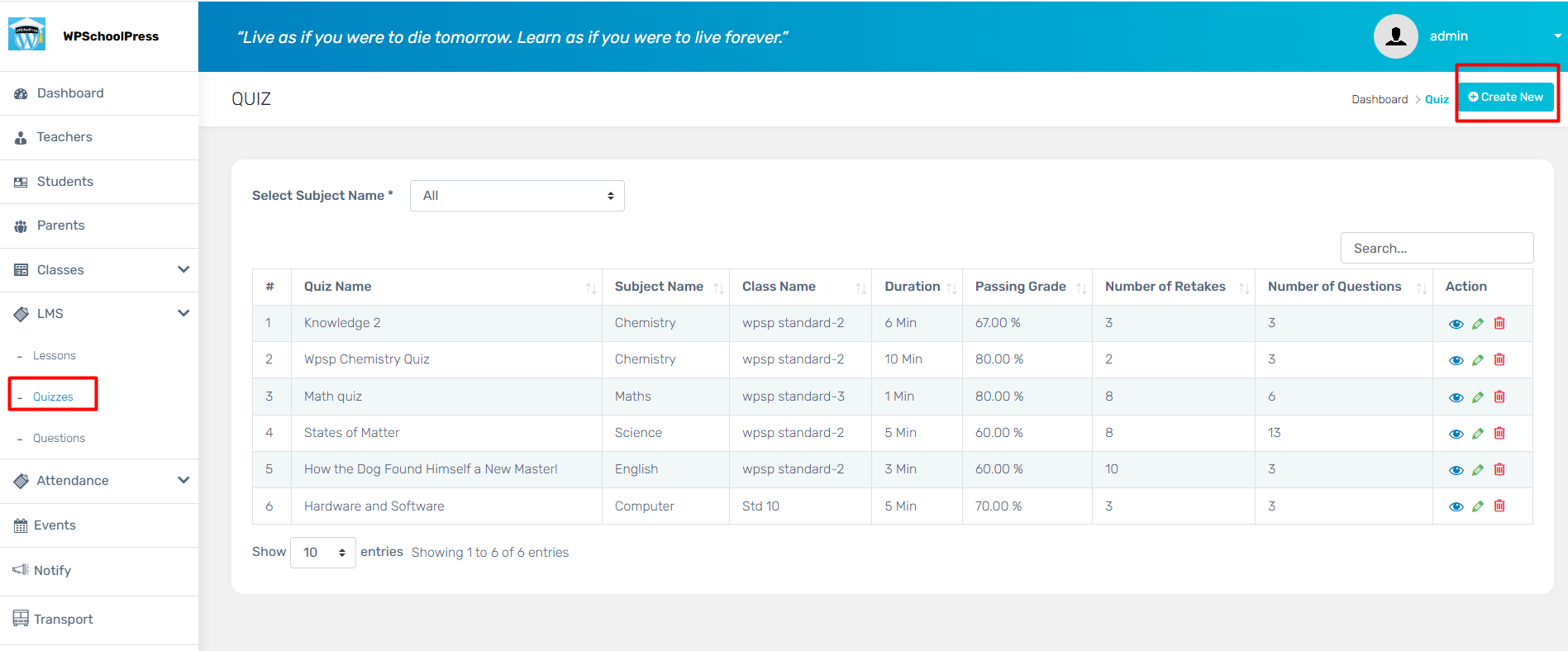 Learning Management System